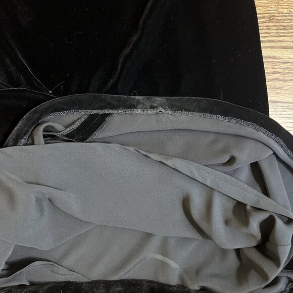 VTG Banana Republic Womens Black Velvet Slip Dress Size 10 Y2K 2002 Holiday Midi - Picture 12 of 15